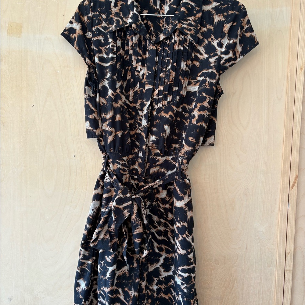 Walter Baker Leopard Print Tie Front Romper